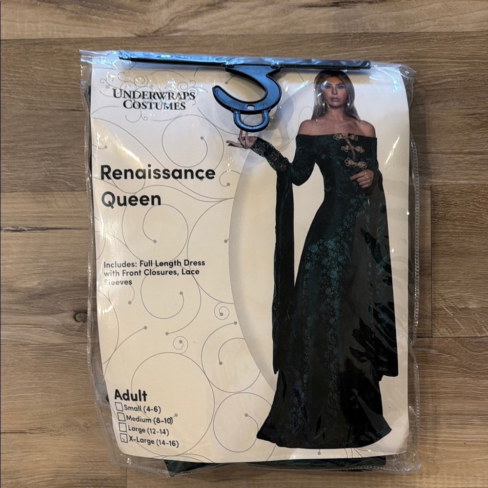 Underwraps Costumes Renaissance Queen Dress - Dark Green